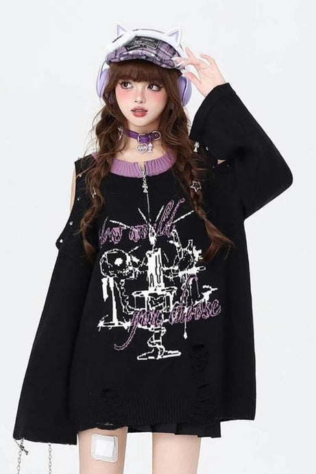 Gothic Dreamscape Sweater - Sweaters