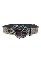Alt Goth Heart Rose Belt black 105cm Shoptery