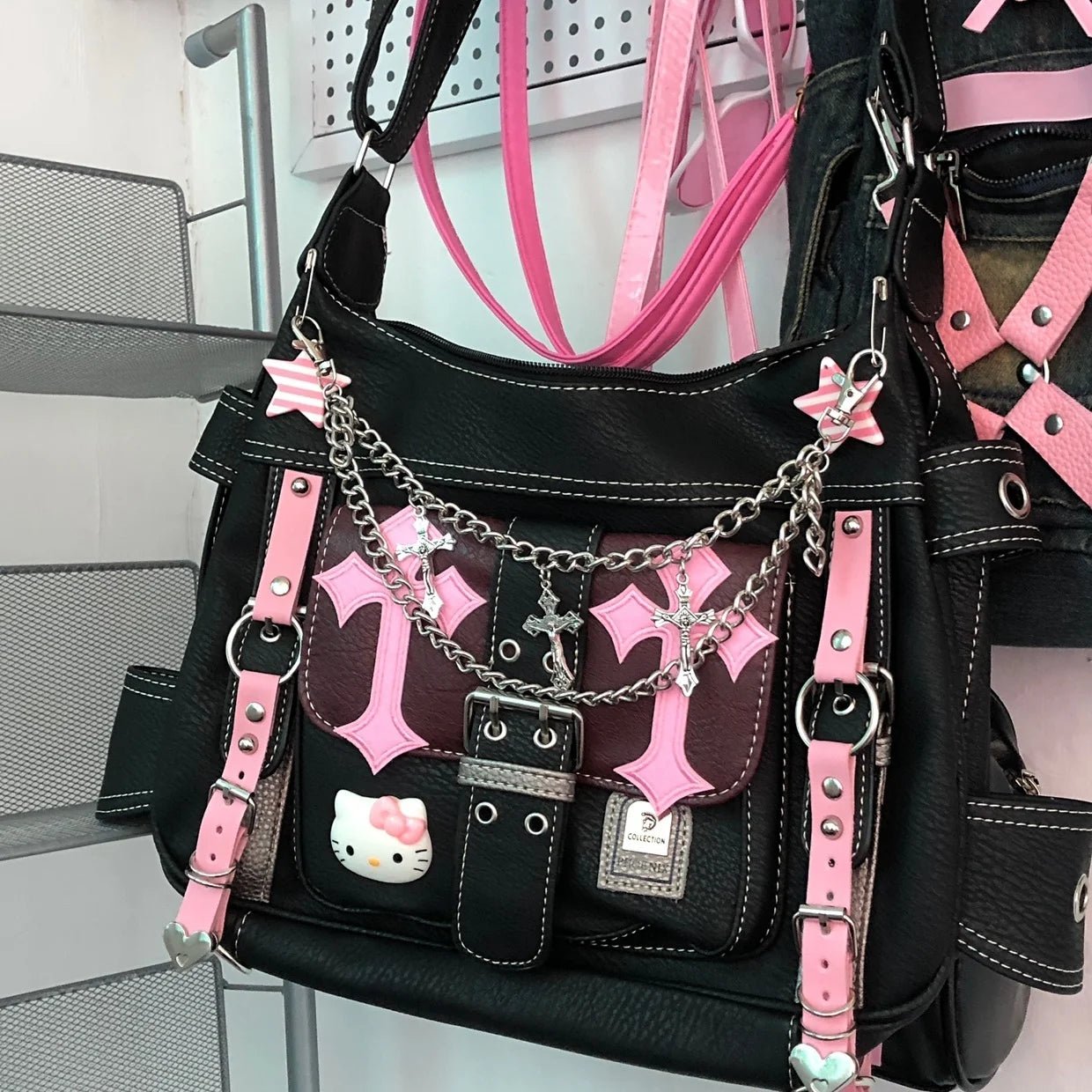 Gothic Kawaii Cross Chain Bag - 