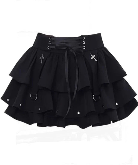 Gothic Layered Corset Skirt - Skirts