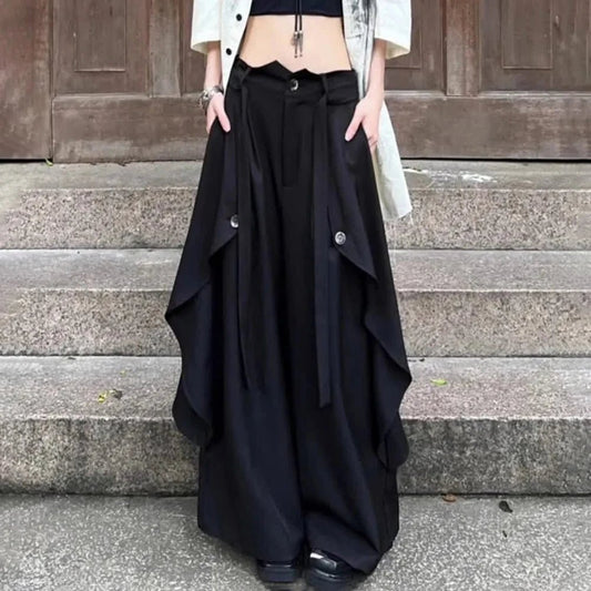 Pants – Alt Goth – Wide Leg Black Shoptery