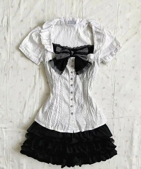 Gothic Lolita Ruffle Skirt Set - Outfit Sets