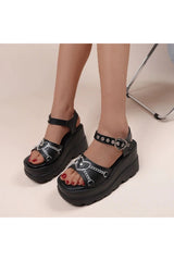 Gothic Lolita Summer Sandals Shoptery