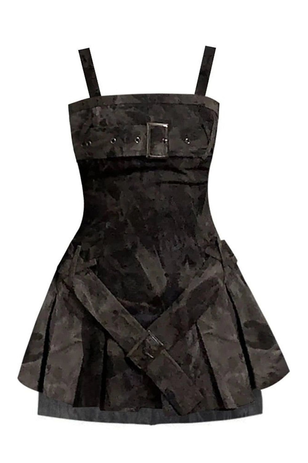 Gothic Mini Denim Dress - Dresses