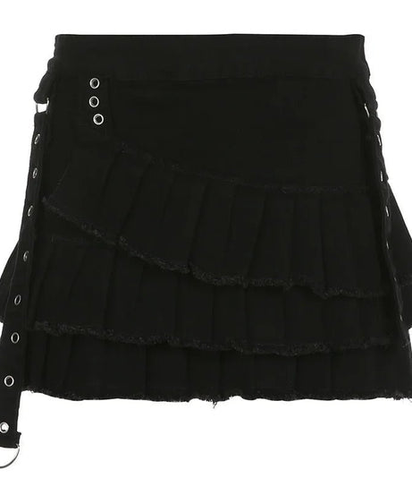 Gothic Pleated Mini Skirt -