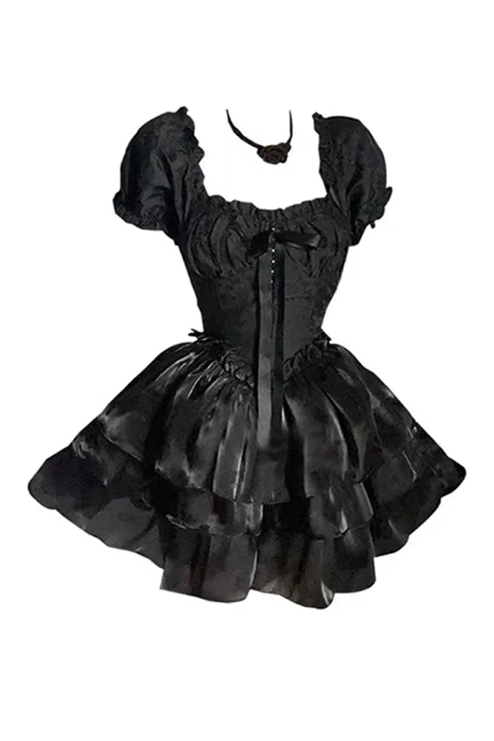 Gothic Princess Puff Sleeve Dress - Dresses