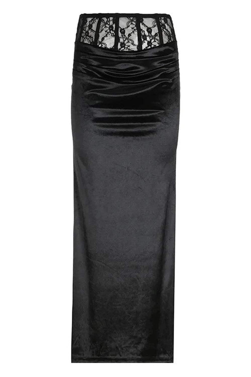 Gothic Velvet Trumpet Skirt - Skirts