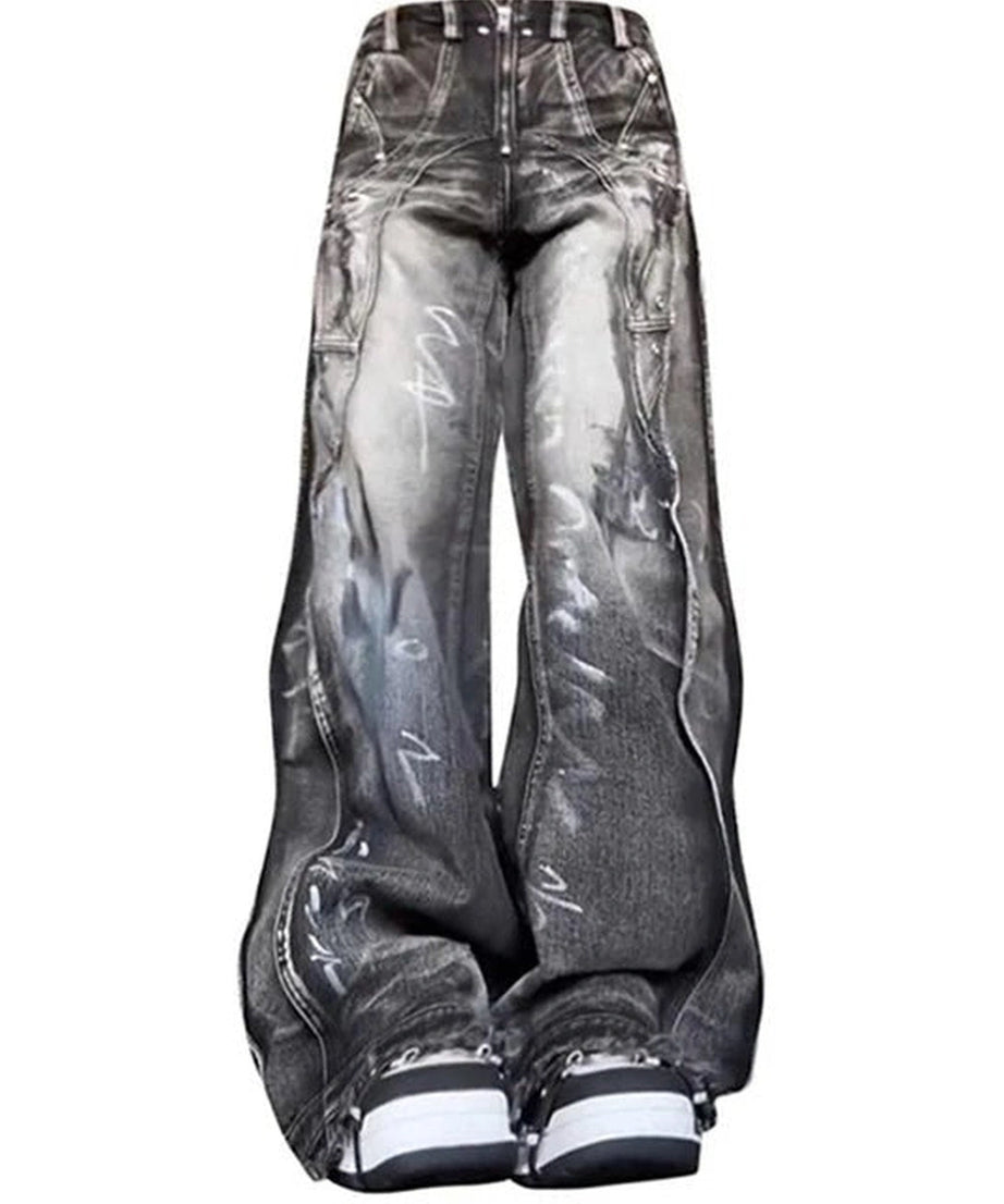 Graffiti Baggy Jeans - Jeans