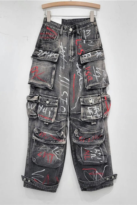 Graffiti Riot Cargo Jeans - Jeans