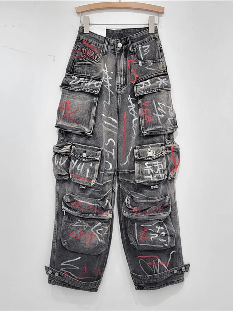 Graffiti Riot Cargo Jeans - Jeans