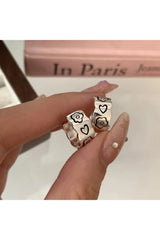 Aesthetic Graffiti Wave Earrings XZBT2194 Shoptery