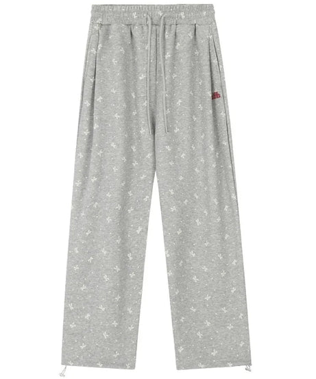 Gray Bow Cozy Lounge Pants - Pants