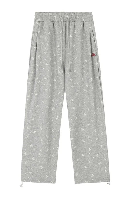 Gray Bow Cozy Lounge Pants - Pants