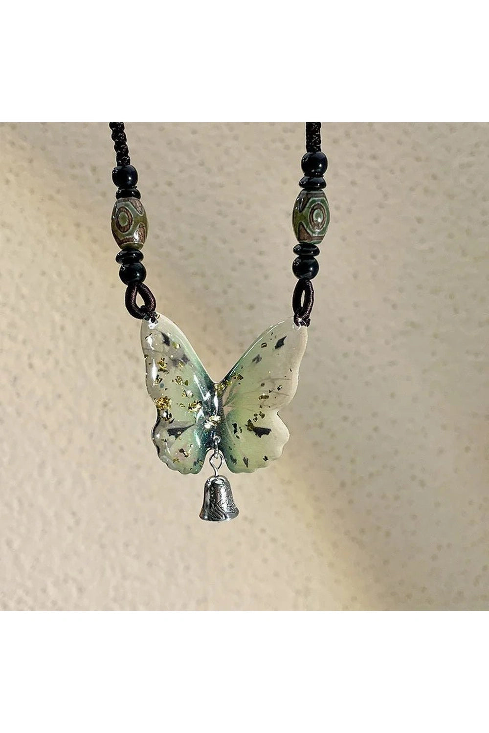 Edgy Green Butterfly Necklace Shoptery
