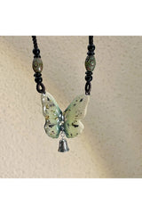 Edgy Green Butterfly Necklace Shoptery