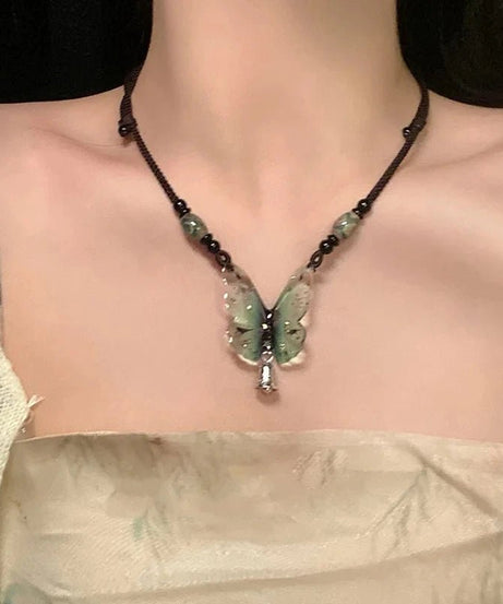 Green Butterfly Necklace - Jewelry