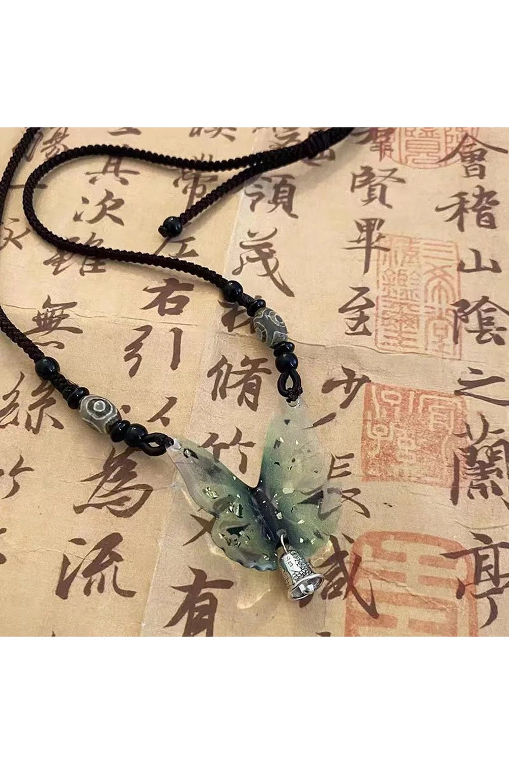 Edgy Green Butterfly Necklace Shoptery