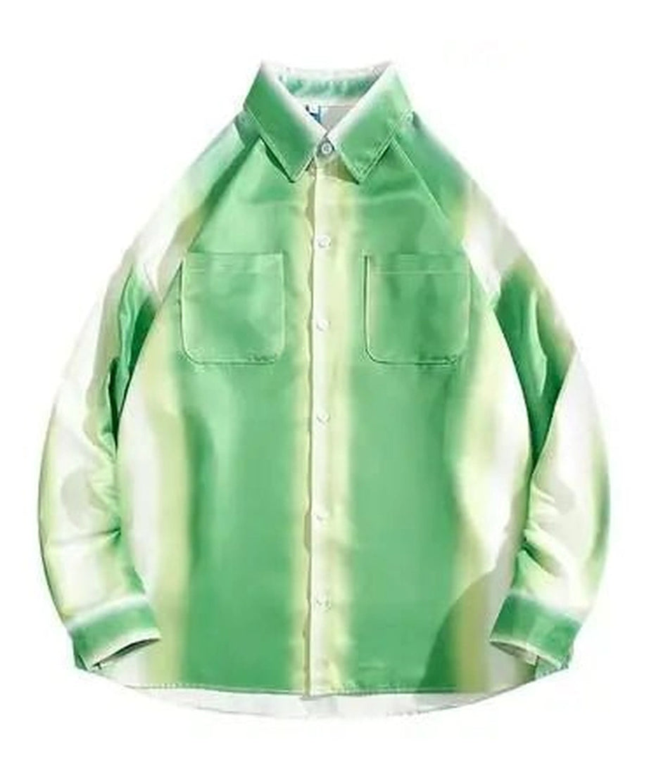 Green Ombre Button - Up Shirt - Shirts