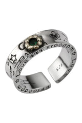 Edgy Green Zircon Flower Rings Shoptery