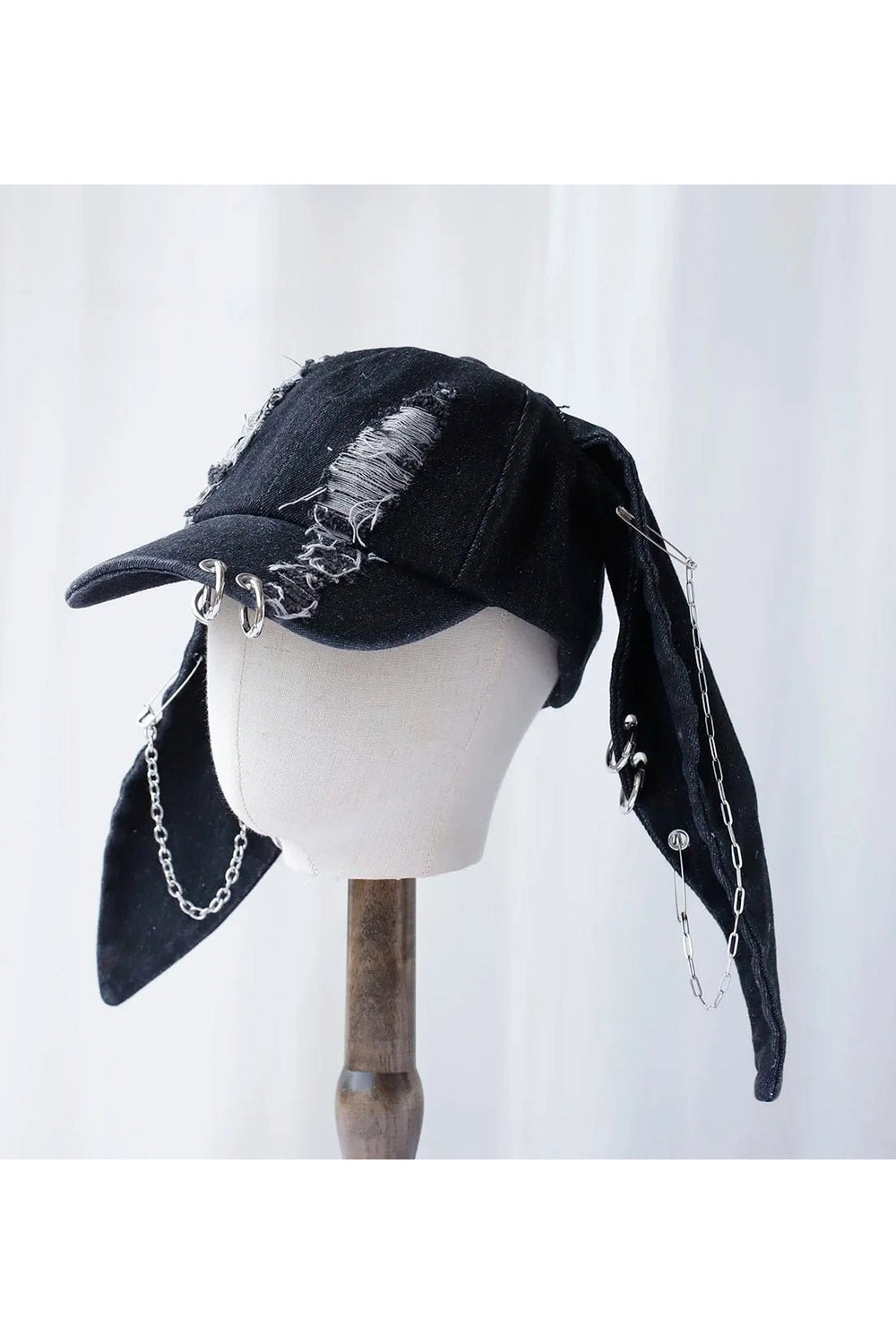 Edgy Bunny Ear Chain Cap Shoptery