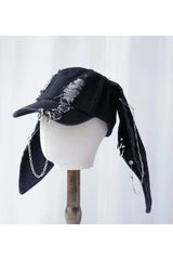 Edgy Bunny Ear Chain Cap Shoptery