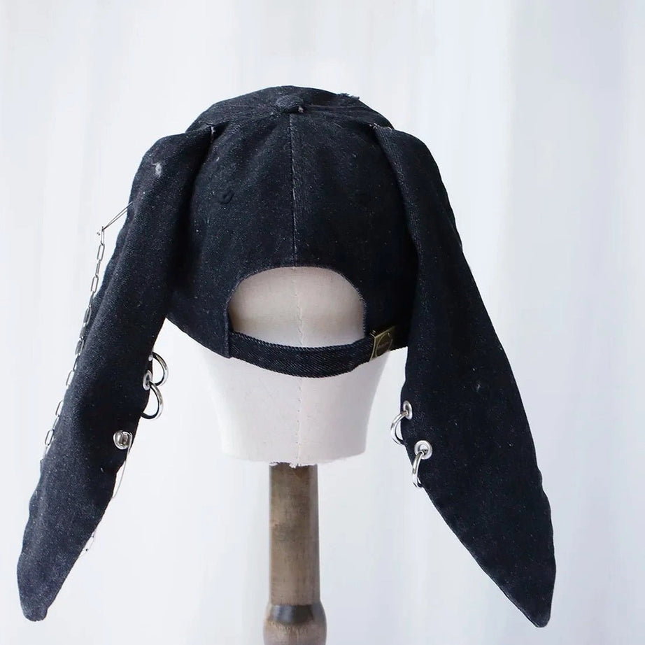 Edgy Bunny Ear Chain Cap Shoptery