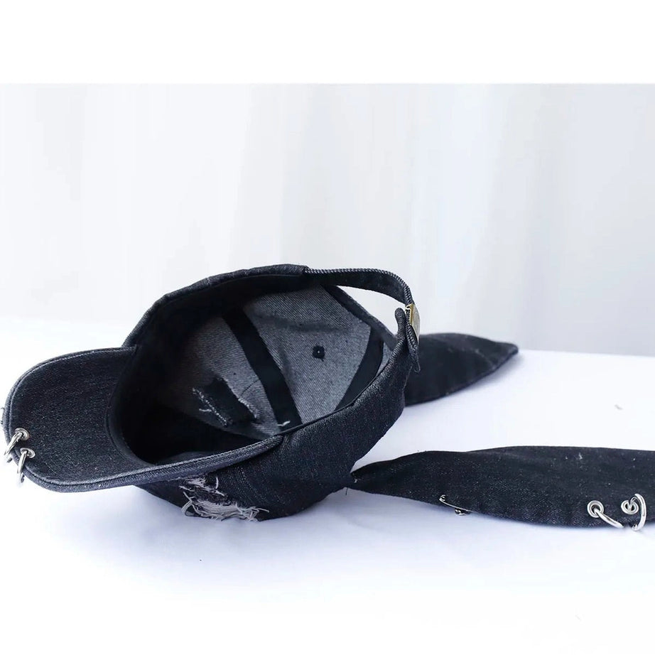 Edgy Bunny Ear Chain Cap Shoptery