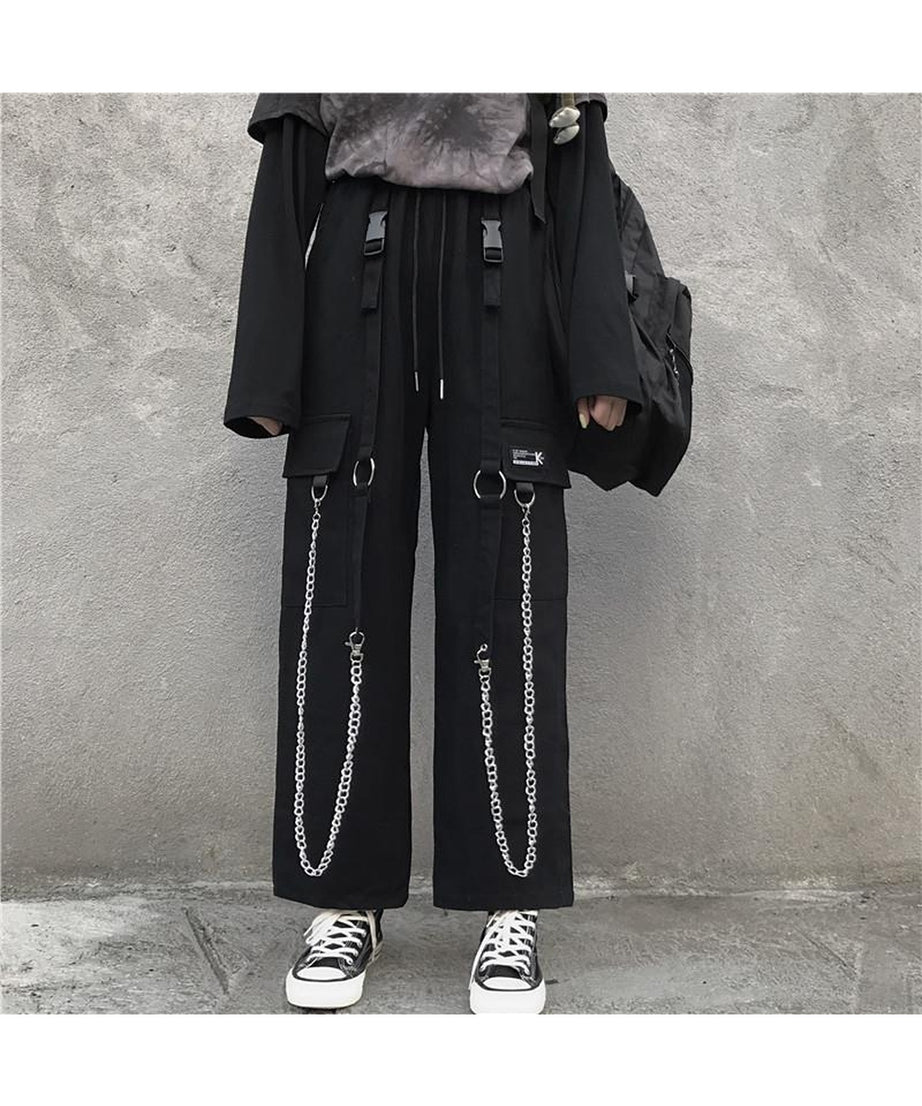 Grunge Oversize Cargo Pants - Pants