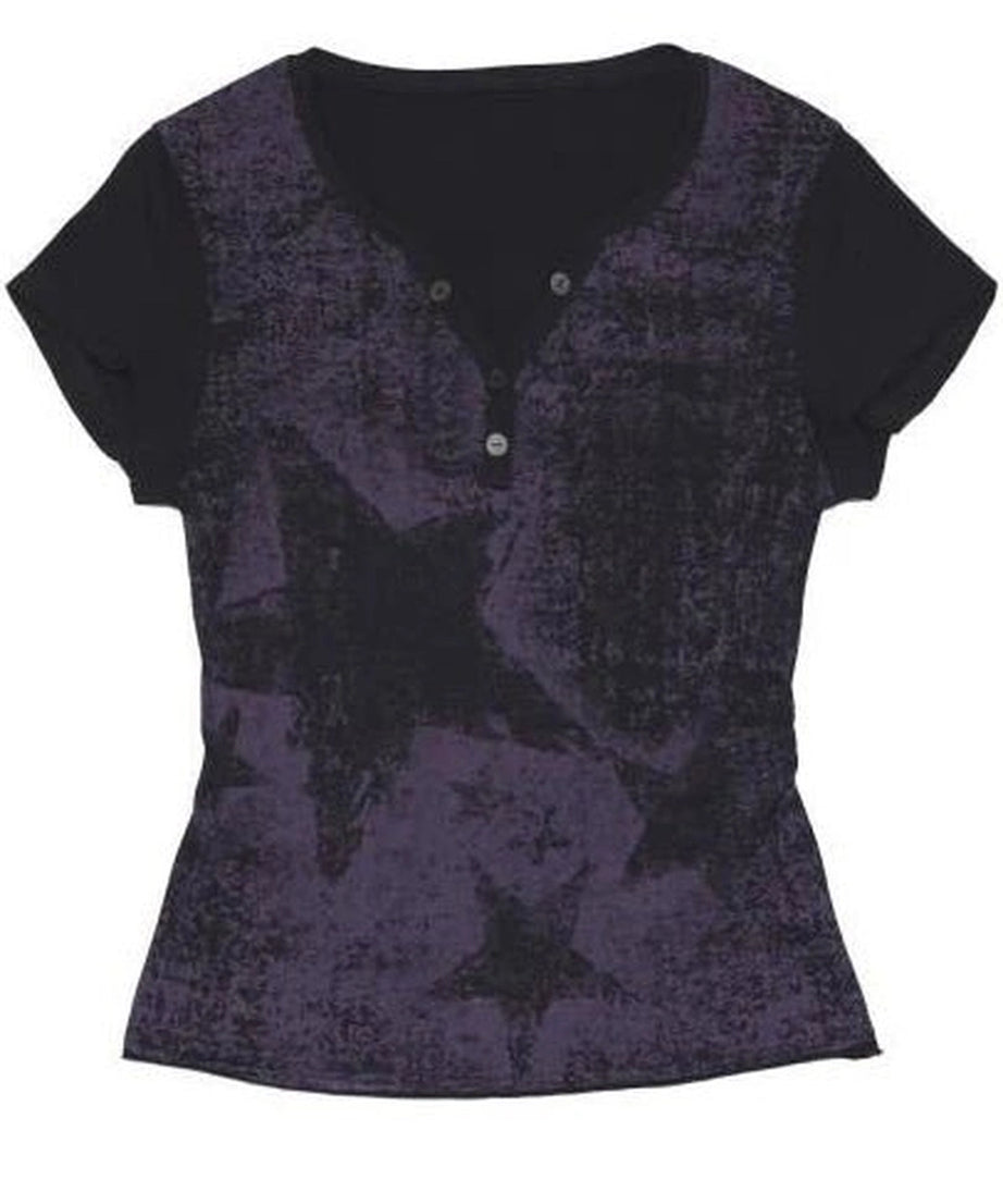 Grunge Purple Graphic T - Shirt - T - Shirts