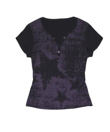 Grunge Purple Graphic T - Shirt - T - Shirts