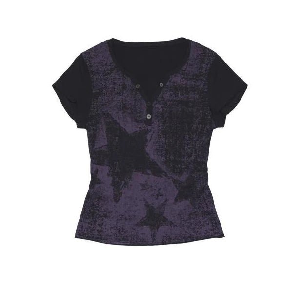 Grunge Purple Graphic T - Shirt - T - Shirts