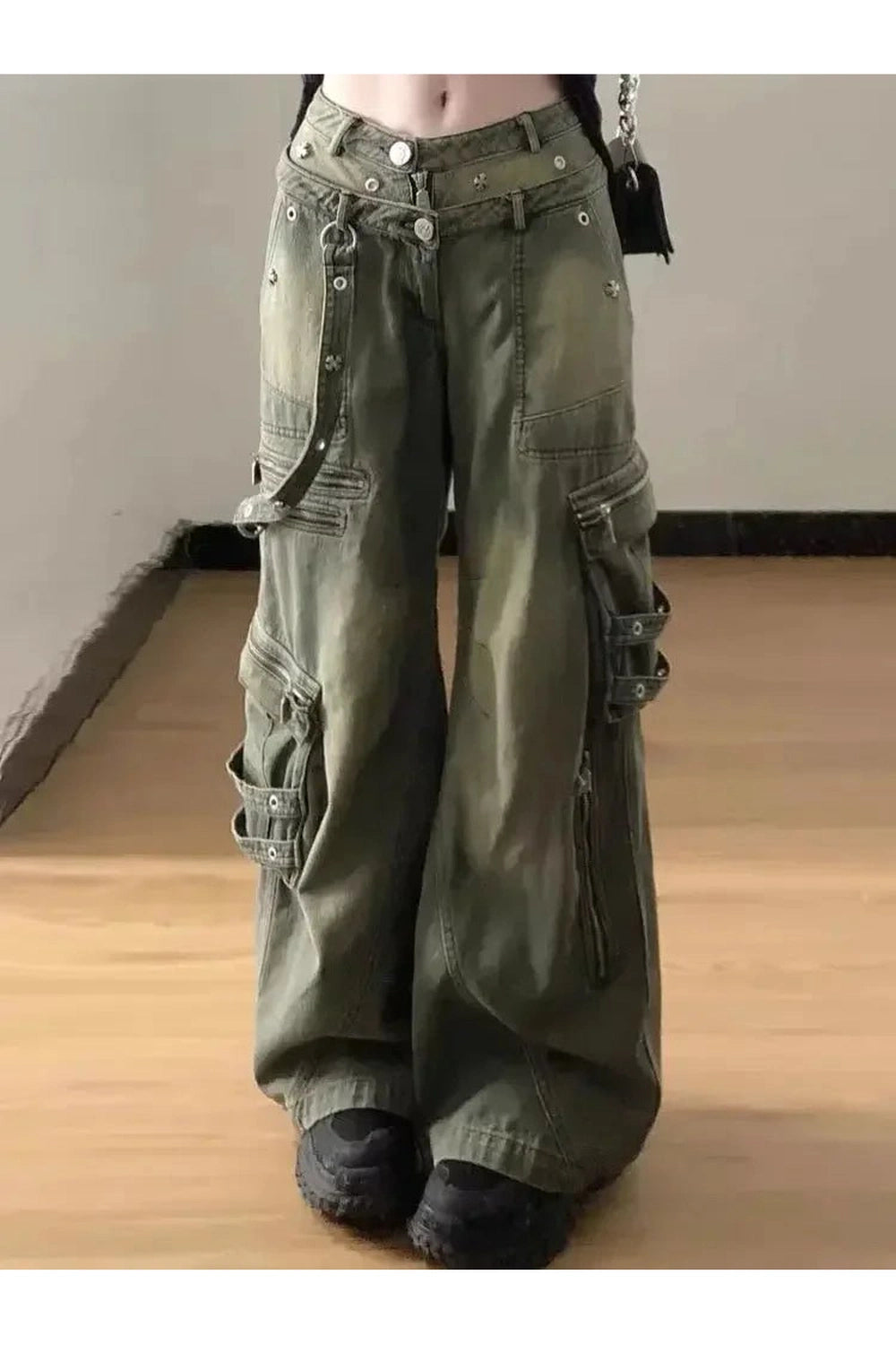 Y2k Strapped Cargo Pants Shoptery