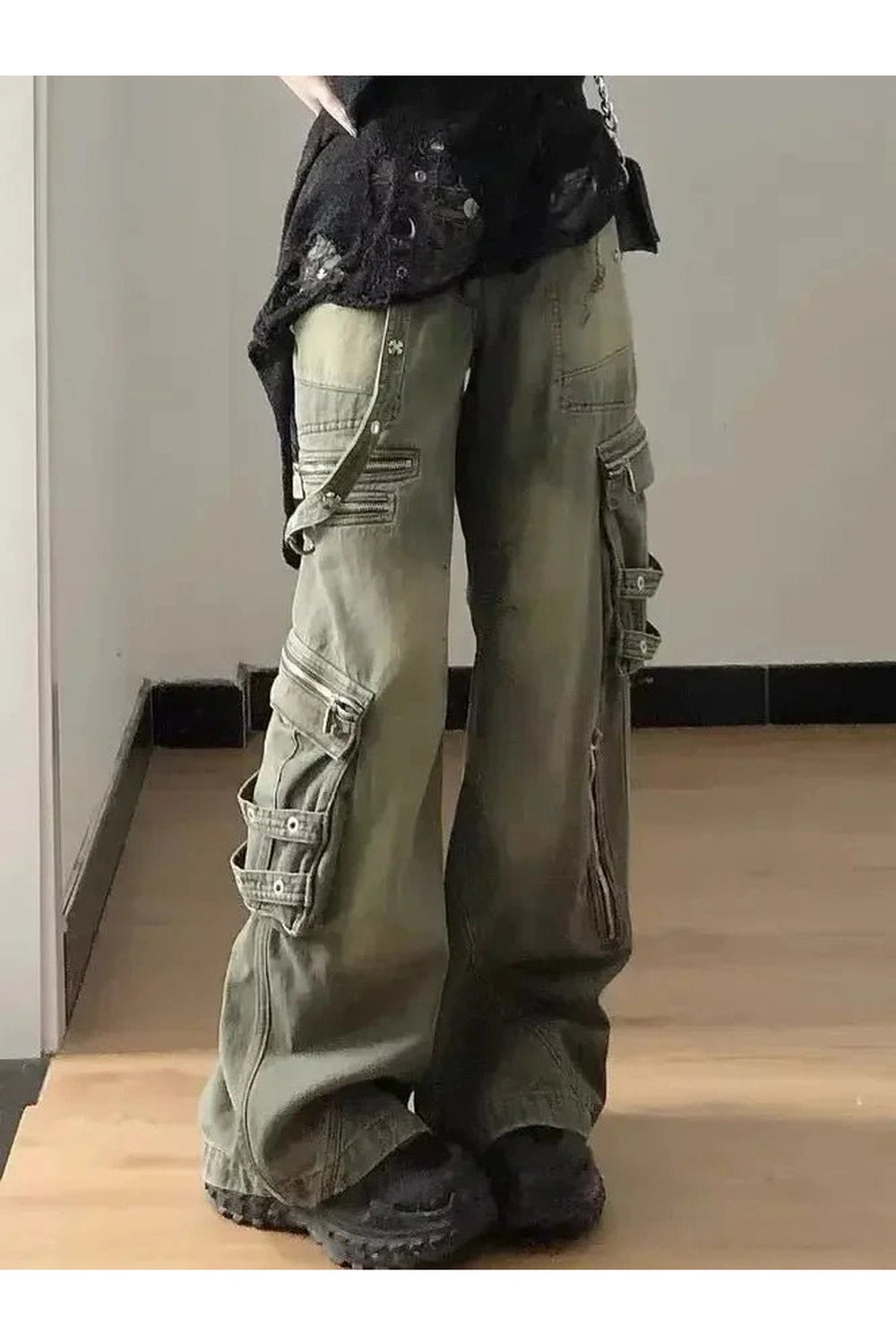 Y2k Strapped Cargo Pants Shoptery