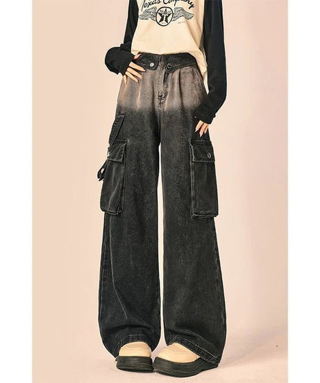 Grunge Utility Baggy Pants - Pants