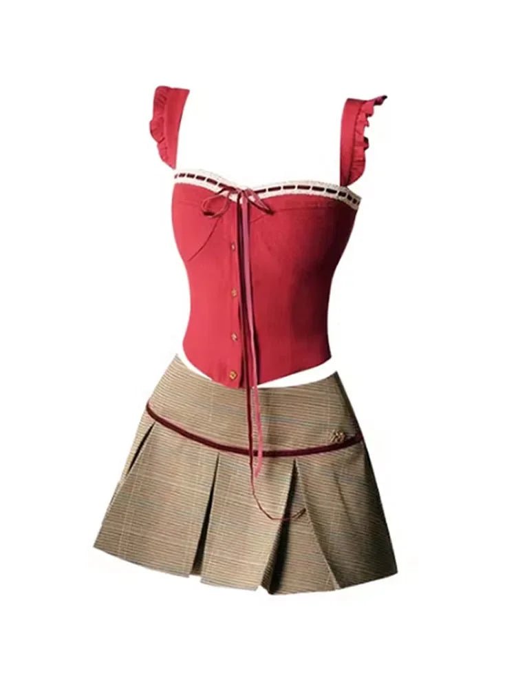 Harajuku Aesthetic Skirt Set -