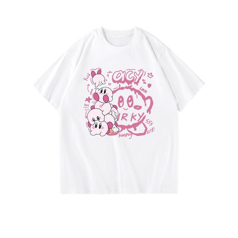 Harajuku Kawaii Cartoon Print T-Shirt - T-shirts