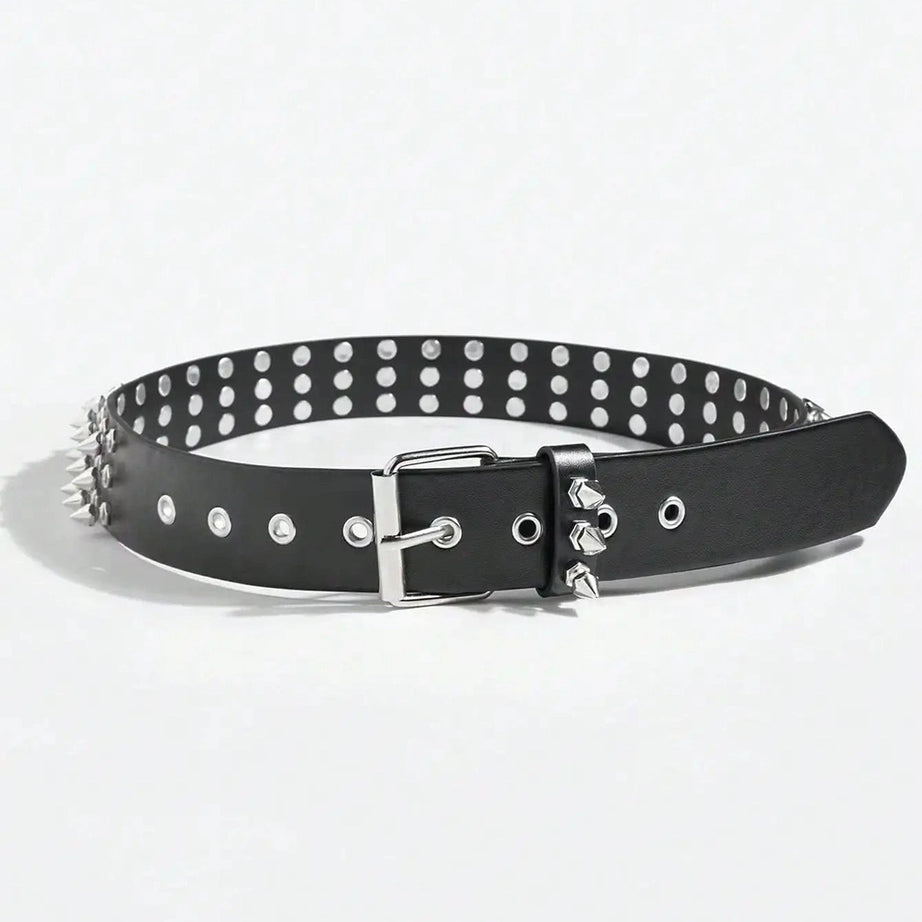 Alt Punk Hardcore Spiked Studded Belt black 100cm Shoptery