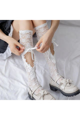Coquette Heart Hollow Lace Socks Shoptery