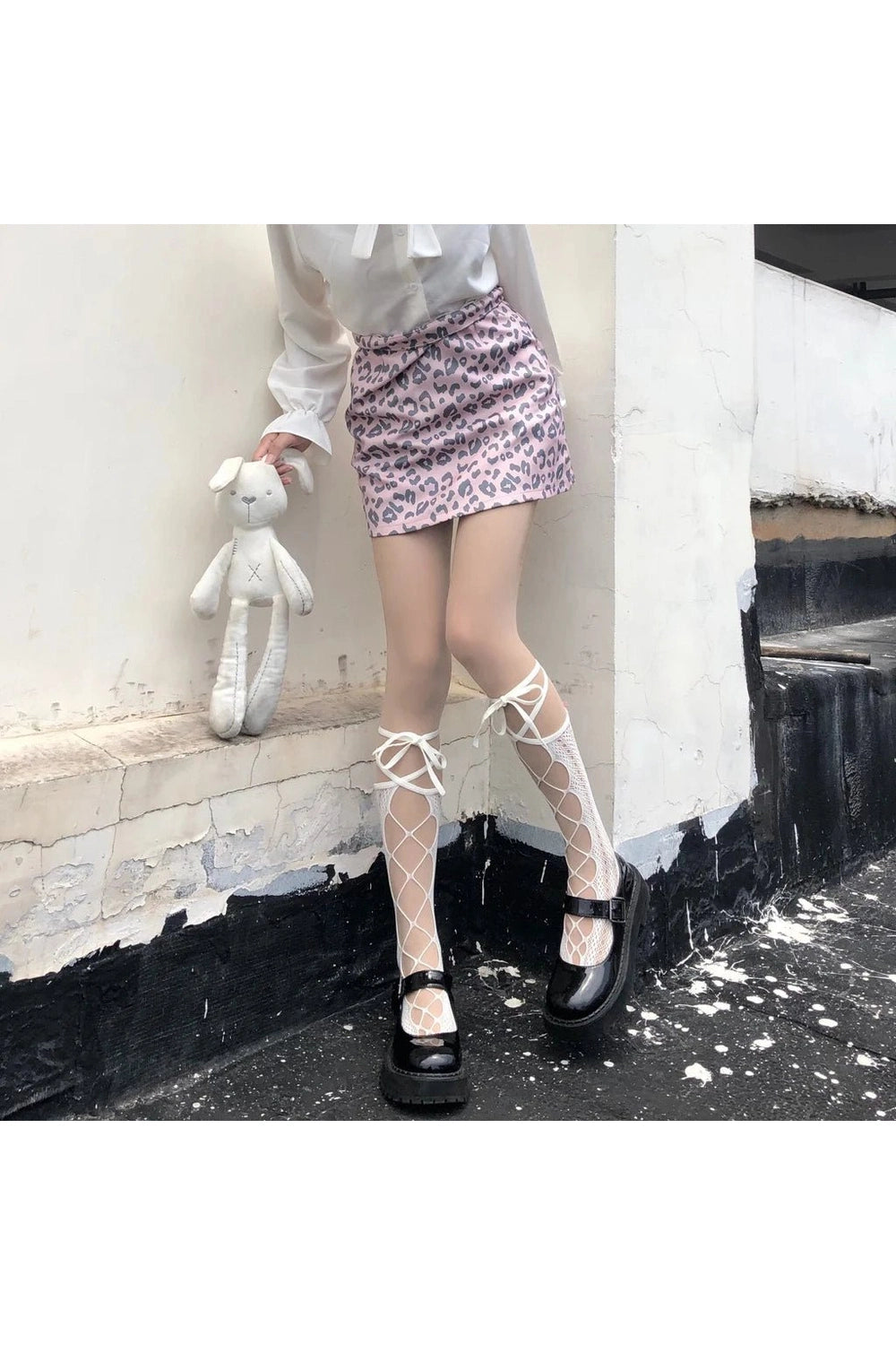 Coquette Heart Hollow Lace Socks white C One Size Shoptery