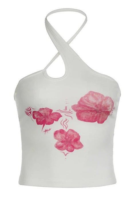 Hibiscus Bloom Halter Top - 