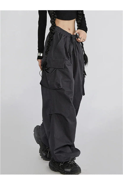 Fall High-Waisted Utility Track Pants Shoptery