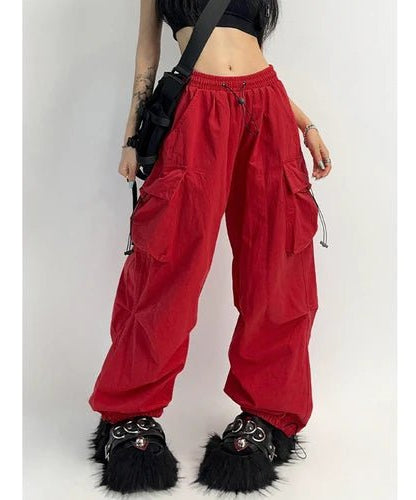 High - Waisted Utility Track Pants - Jeans