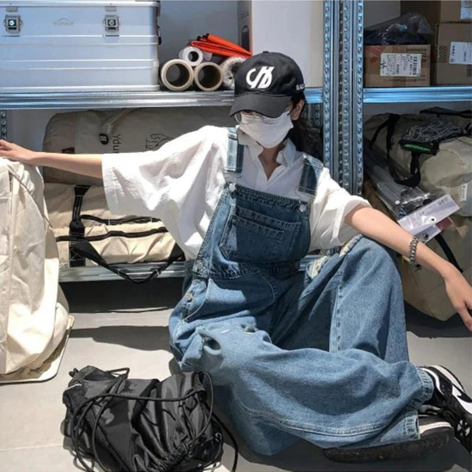 Edgy Hole Denim Jumpsuits Shoptery