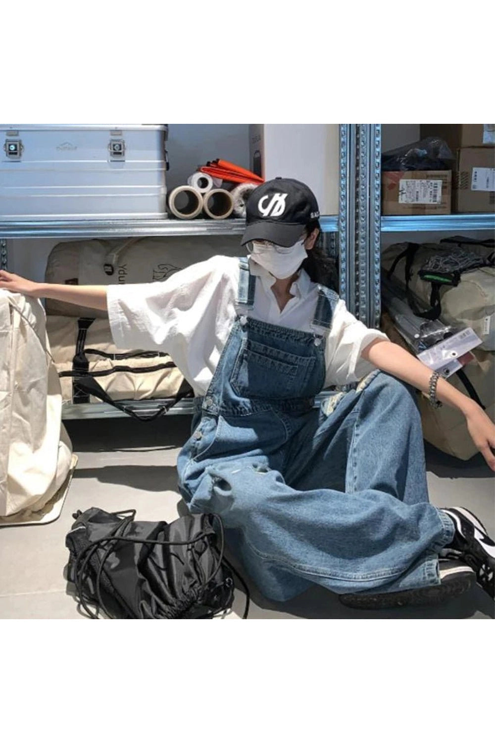 Edgy Hole Denim Jumpsuits Shoptery