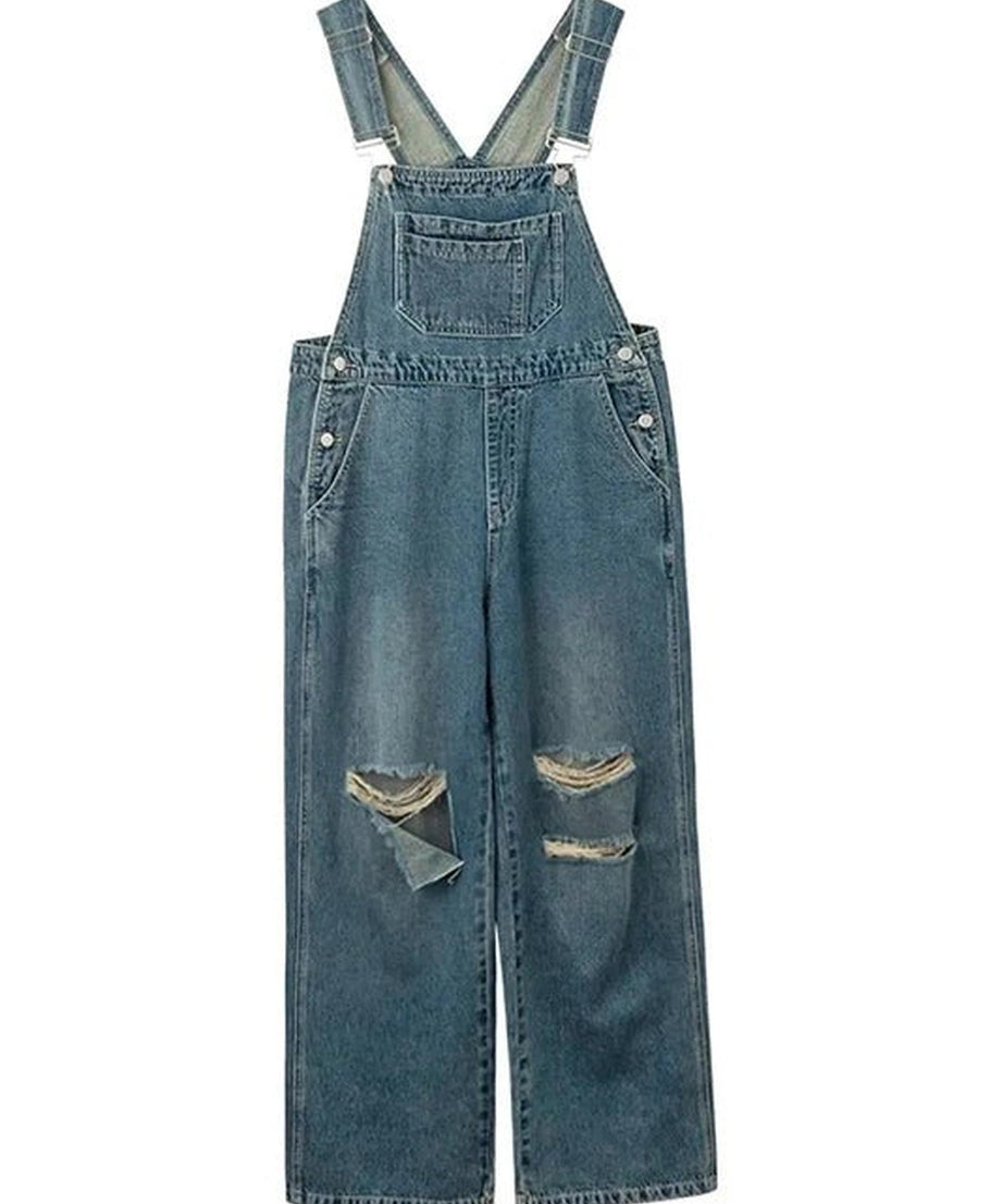 Hole Denim Jumpsuits - Jumpsuits