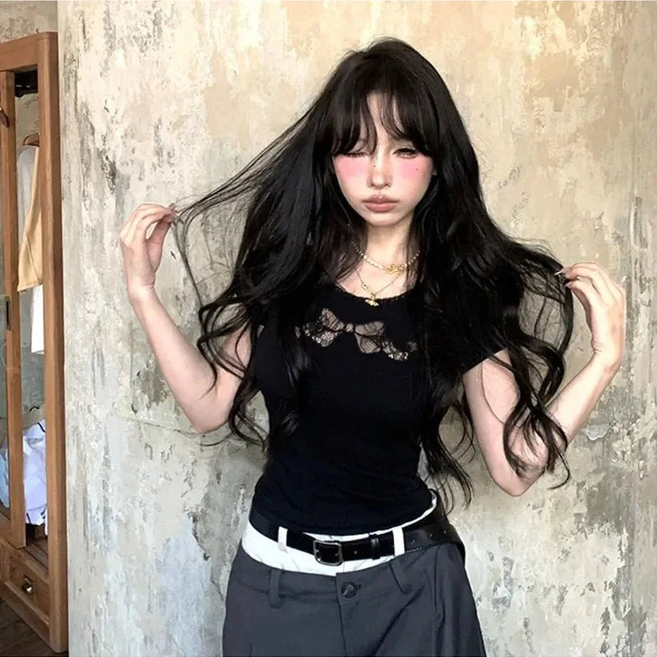 Hollow Out Cotton Top Shoptery