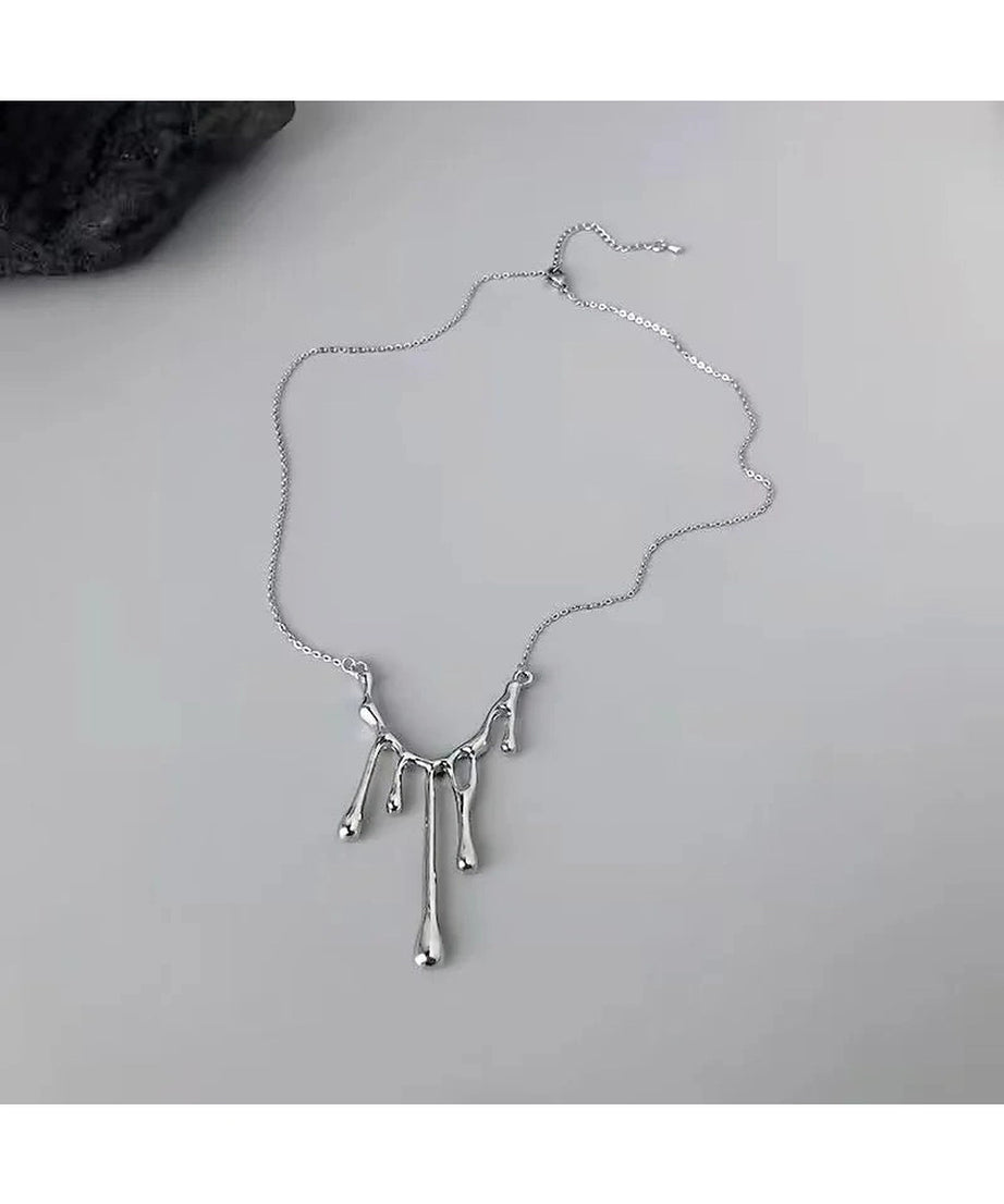 Irregular Lava Drop Necklace - Necklaces