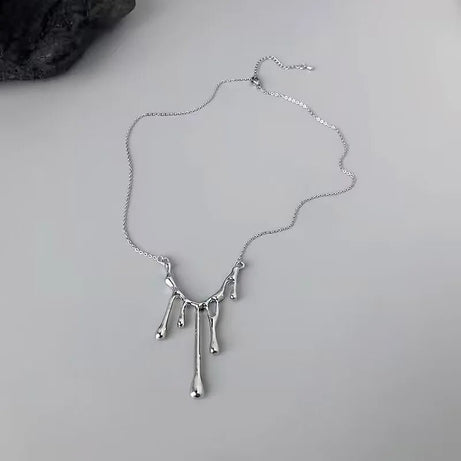 Irregular Lava Drop Necklace - Necklaces