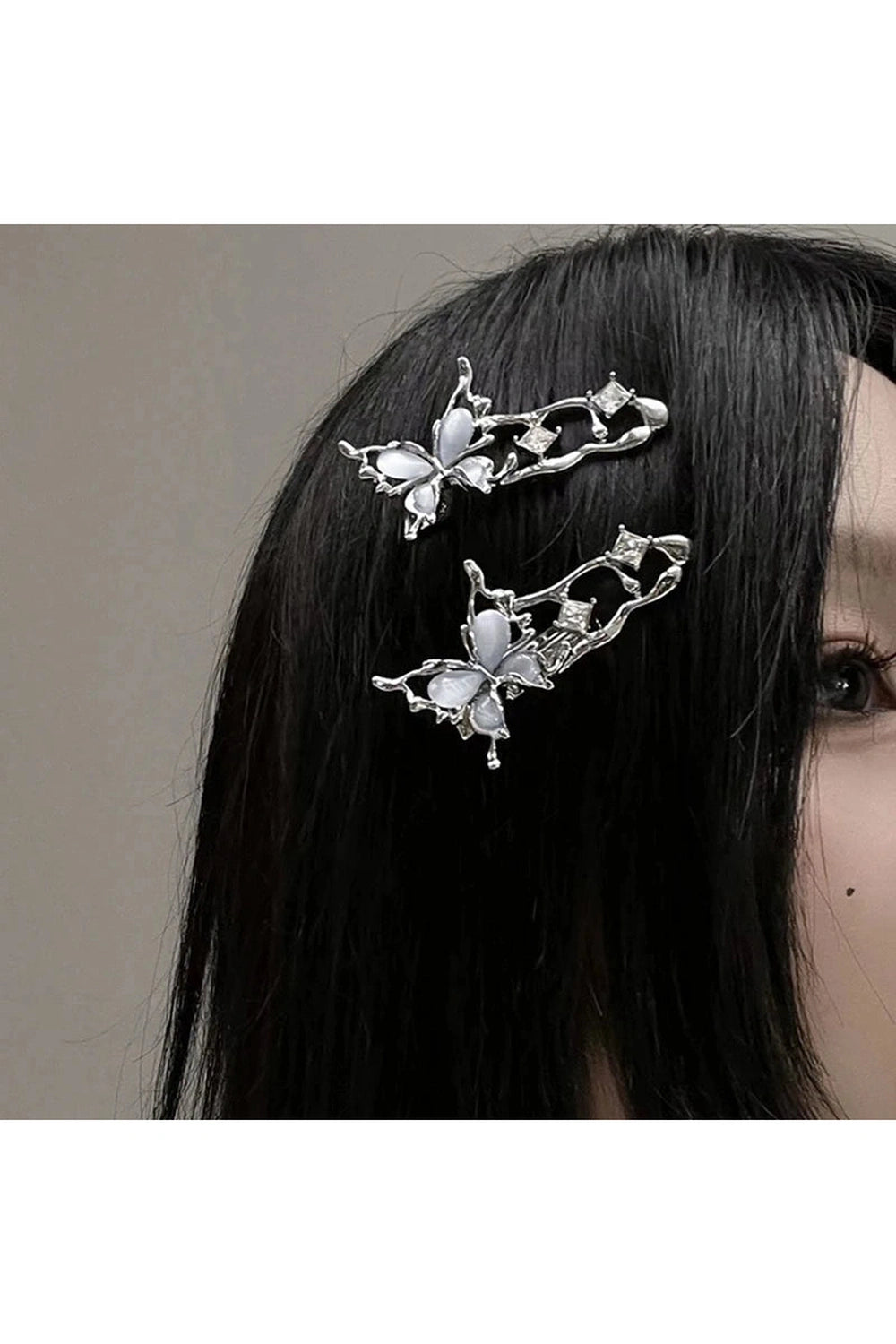 Irregular Metal Butterfly Hairpin - Hair Pins