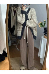 Retro Jacquard Button Cardigan Shoptery